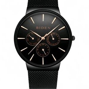Biden Black Watch with Gold Accents